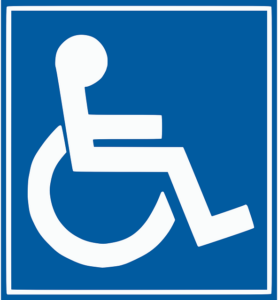 휠체어 주차 표시 